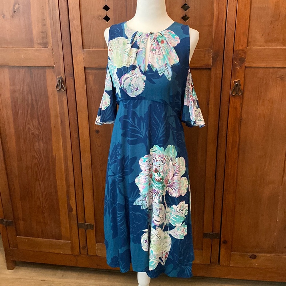 Anthropologie Maeve cold shoulder dress